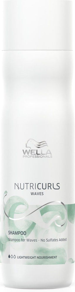 Wella Professionals Nutricurls Shampoo for Waves 250ML - Normale shampoo vrouwen - Voor Alle haartypes