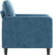Fauteuil 60 cm fluweel blauw