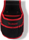 Toolland Nagel- en gereedschapshouder - Nylon - Met vakken en lussen - Zwart/Rood