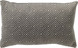 Dutch Decor VERANO - Outdoor Kussenhoes 30x50 cm - waterafstotend en uv-bestendig - Charcoal Gray - antraciet