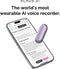 Plaud NotePin - AI Voice Recorder - 64 GB intern geheugen - Sunset Purple