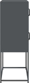 vidaXL - Hoge - kast - 68x39x107 - cm - staal - antracietkleurig