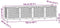 vidaXL - Plantenbak - verhoogd - 160x40x38 cm - polypropeen - wit