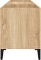 vidaXL - Platenkast - 121x38x48 - cm - bewerkt - hout - sonoma - eikenkleurig