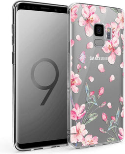 iMoshion Hoesje Geschikt voor Samsung Galaxy S9 Hoesje Siliconen - iMoshion Design hoesje - Roze / Transparant / Blossom Watercolor