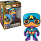 Funko Marvel - POP! Figuur - Black Light Captain America 9 cm - Multicolours