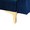 ABERDEEN - Bank U-vormig met hocker - Blauw - 5 persoons - Fluweel