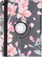 iMoshion Tablet Hoes Geschikt voor iPad 10 (2022) 10.9 inch - iMoshion 360° Draaibare Design Bookcase - Zwart /Blossom Watercolor Black