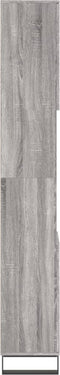 vidaXL - Badkamerkast - 30x30x190 - cm - bewerkt - hout - grijs - sonoma - eikenkleur