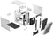 Fractal Design Torrent Nano - PC-behuizing - Mini-ITX - 1 PWM 180mm-ventilator - Wit