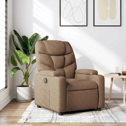 Fauteuil verstelbaar stof bruin