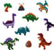 SES Beedz - Dino Wereld - 2100 strijkkralen met legbord - PVC vrij - dino thema - strijkkralen jongens - Dinosaurus