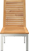 vidaXL - Ligbed - met - Wielen - 207x58x35 - cm - Massief - Acaciahout - & - RVS