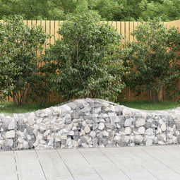 vidaXL - Schanskorven - 14 - st - gewelfd - 200x50x40/60 - cm - gegalvaniseerd - ijzer