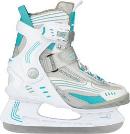 Nijdam Joly Janet - IJshockeyschaats - Semi-Softboot - Wit/Grijs/Blauw - Maat 41