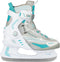 Nijdam Joly Janet - IJshockeyschaats - Semi-Softboot - Wit/Grijs/Blauw - Maat 41