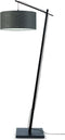 GOOD&MOJO Vloerlamp Andes - Zwart/Donkergrijs - 72x47x176cm - Scandinavisch,Bohemian - Staande lampen voor Woonkamer - Slaapkamer