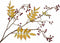 Silk-ka Kunstbloem-Zijden Bloem-Kunsttak Bessentak Rood-Geel 97 cm