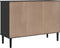 vidaXL - Dressoir - SENJA - 112x40x80 - cm - rattan - massief - grenenhout - zwart