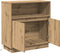 vidaXL - Dressoir - met - LED - Artisan - Eiken - 71x34,5x75 - cm - Gelaagd - Hout