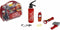 Klein Toys brandweerkoffer - brandblusser, zaklamp, mobiele speelgoedtelefoon, bijl, naamplaatje en fluitje - incl. realistische effecten - rood