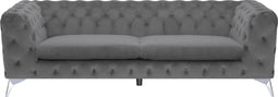 SOTRA - Chesterfield bank - Grijs - Fluweel
