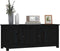vidaXL - Schoenenkast - 110x38x45,5 - cm - massief - grenenhout - zwart