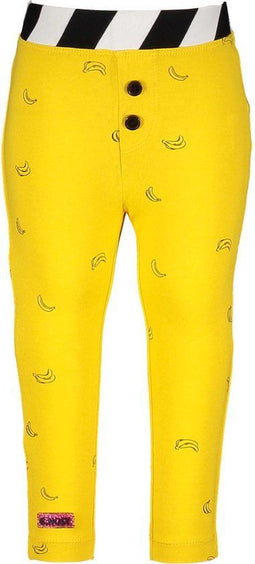 B. Nosy - Baby Meisjes Tregging - All-over-bananen print - Maat 68