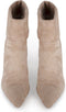 PS Poelman HAILEY - Enkellaarsjes - Suède - 9 cm naaldhak - Taupe