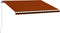 vidaXL - Luifel - handmatig - uittrekbaar - 400x300 - cm - oranje - en - bruin