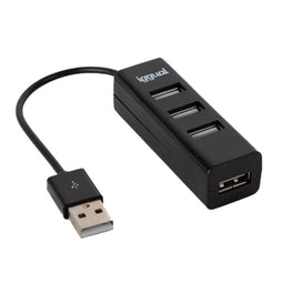 Iggual HUB-A-4p - USB Hub - 4x USB 2.0 - Zwart