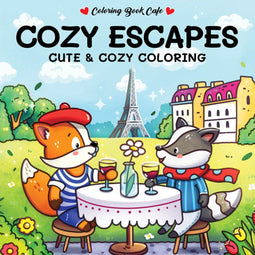 Cozy escapes - Kleurboek voor volwassenen - Schattige dieren en knusse scènes