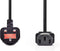 Nedis CEGP11100BK20 - Stroomkabel UK-connector - 200cm - Zwart