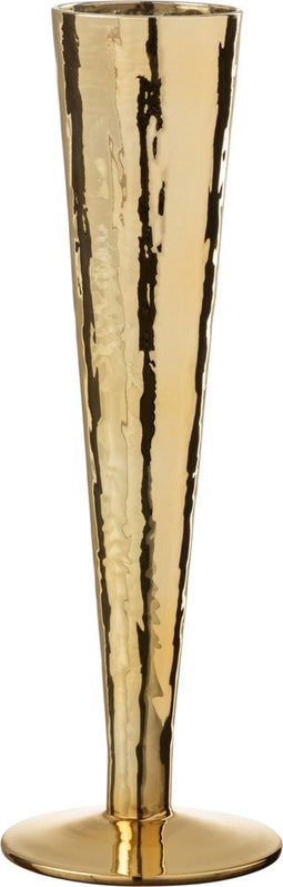J-Line glas champagne Oneffen - glas - goud - 4 stuks