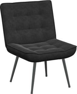 vidaXL - Relaxstoel - 64x74x84 - cm - fluweel - zwart