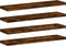 vidaXL - Wandschappen - 4 - st - 40x10x1,5 - cm - bewerkt - hout - gerookt - eikenkleur