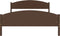vidaXL - Bedframe - massief - grenenhout - donkerbruin - 140x200 - cm