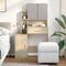vidaXL - Kaptafel - met - kastje - 80x35x132 - cm - sonoma - eikenkleurig