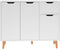 vidaXL - Dressoir - 90x30x72 - cm - bewerkt - hout - wit
