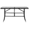 vidaXL - Tuintafel - 140x80x74 - cm - poly - rattan - zwart