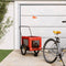 vidaXL - Hondenfietstrailer - oxford - stof - en - ijzer - oranje - en - zwart