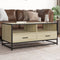 vidaXL - Salontafel - 100x50x45 - cm - bewerkt - hout - en - metaal - sonoma - eiken