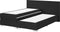 PRESIDENT - Boxspringbed - Zwart - 160 x 200 cm - Polyester