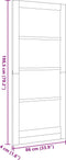 vidaXL - Interne - Deur - 'ORKDAL'Wit - 86x198,5x4 - cm - Massief - Vurenhout