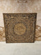 Wandpaneel Barcelona handgemaakt antique brown - Teak omlijsting 120 x 120 cm