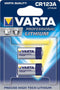 Varta CR123A - Foto batterij - Lithium 3V 1600mAh (2 stuks)