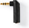 Nedis CABW22975AT - Stereo-Audioadapter - 3,5 mm Male - 3,5 mm Female - 90° Gehoekt - Antraciet