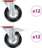 vidaXL - 24 - st - Zwenkwielen - 160 - mm