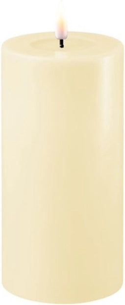 Luxe LED kaars -Crème LED Candle 7,5 x 15 cm - net een echte kaars! Deluxe Homeart