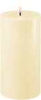 Luxe LED kaars -Crème LED Candle 7,5 x 15 cm - net een echte kaars! Deluxe Homeart